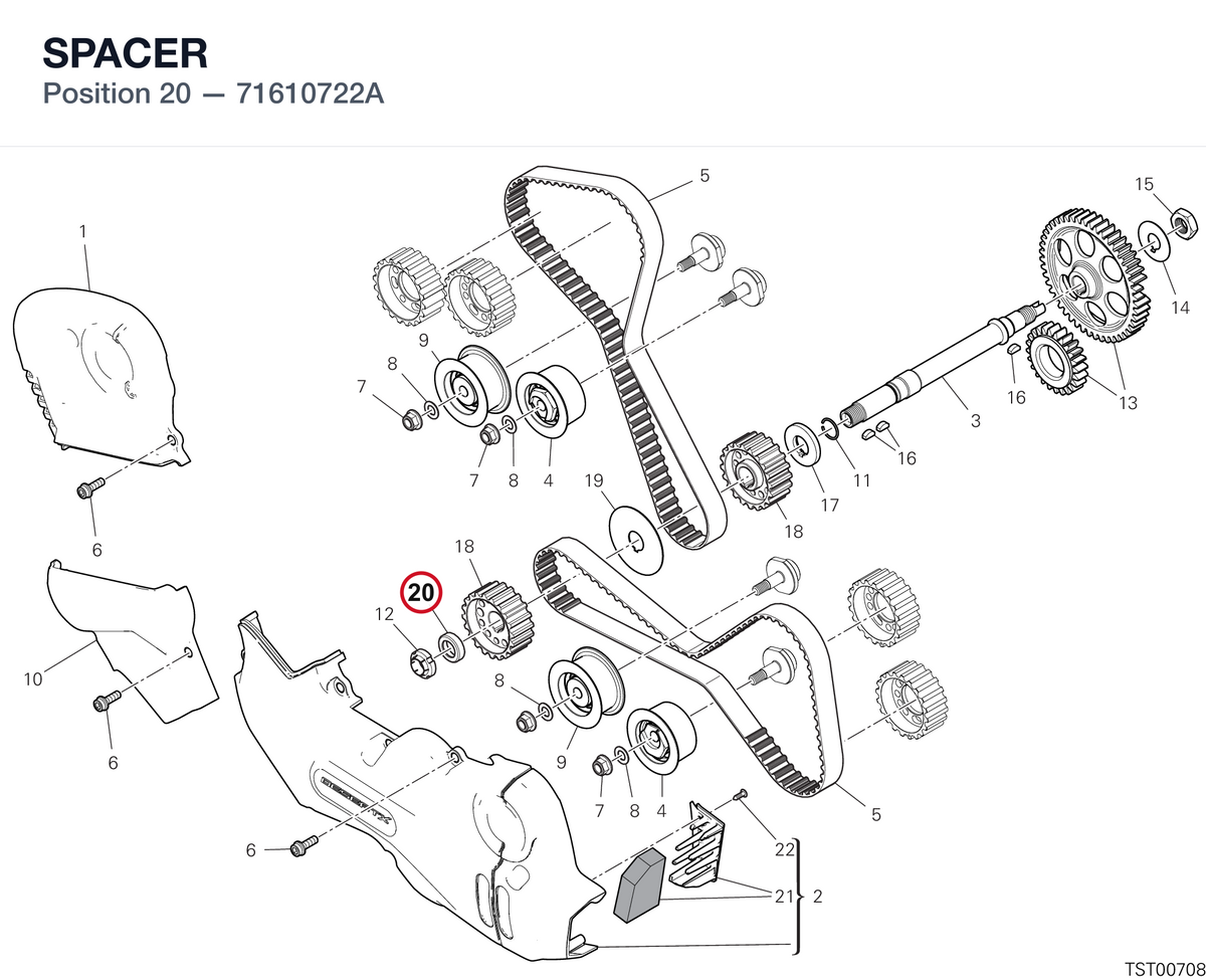 SPACER 71610722A diagram position