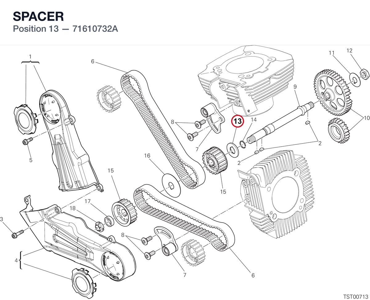 SPACER 71610732A diagram position