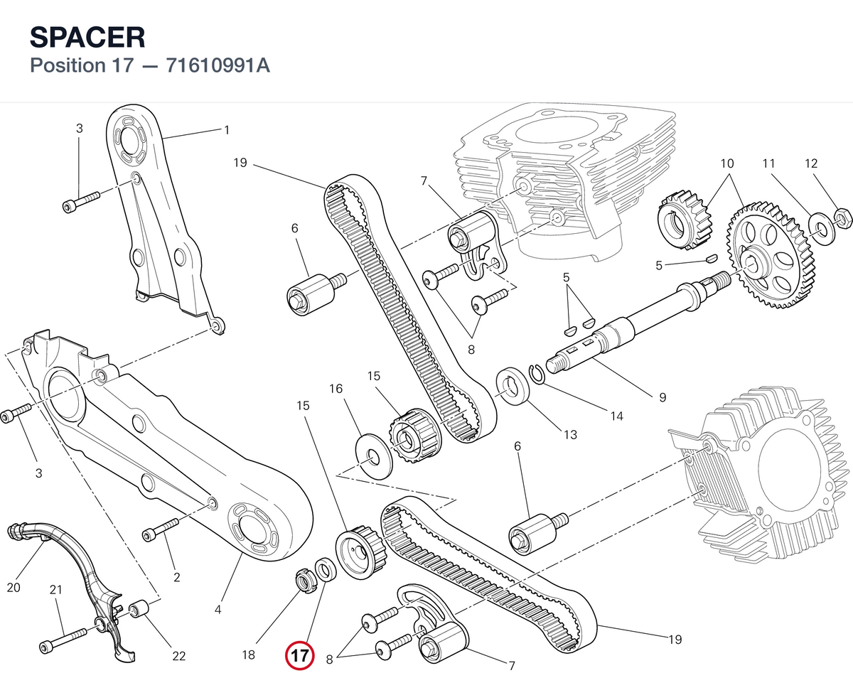 SPACER 71610991A diagram position