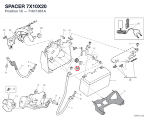 SPACER 7X10X20 71611061A diagram position