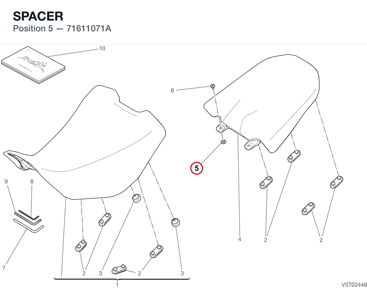 SPACER 71611071A diagram position