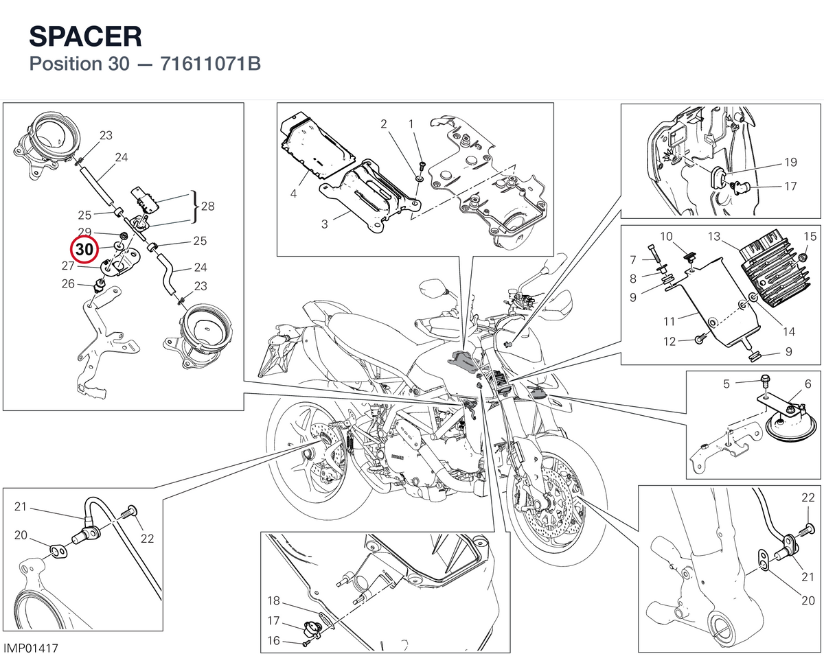 SPACER 71611071B diagram position
