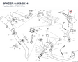 SPACER 6.5X9.5X14 71611121A diagram position