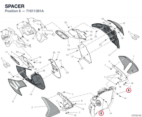 SPACER 71611361A diagram position