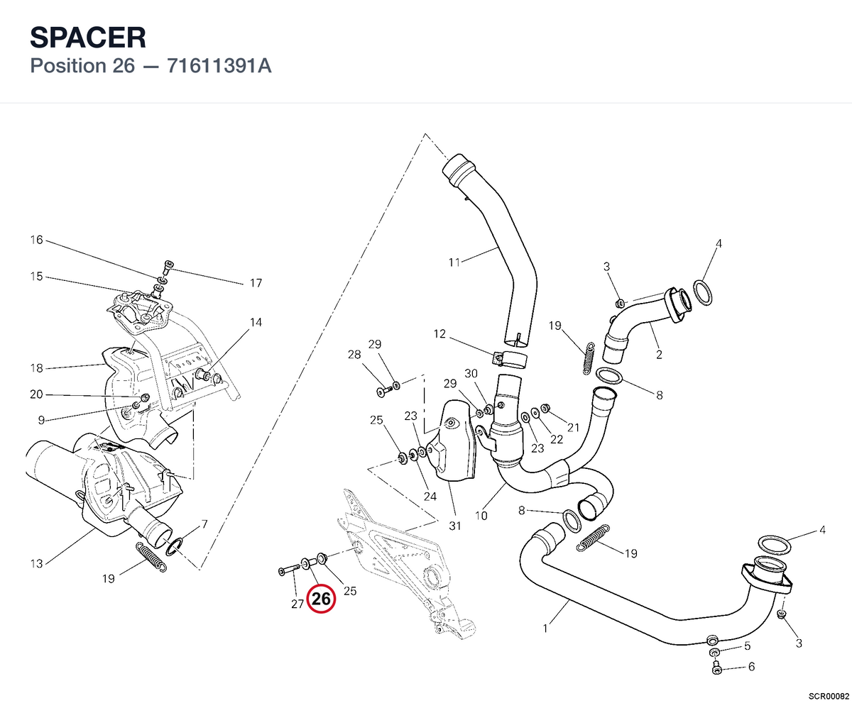 SPACER 71611391A diagram position