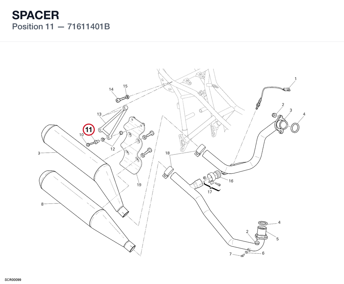 SPACER 71611401B diagram position