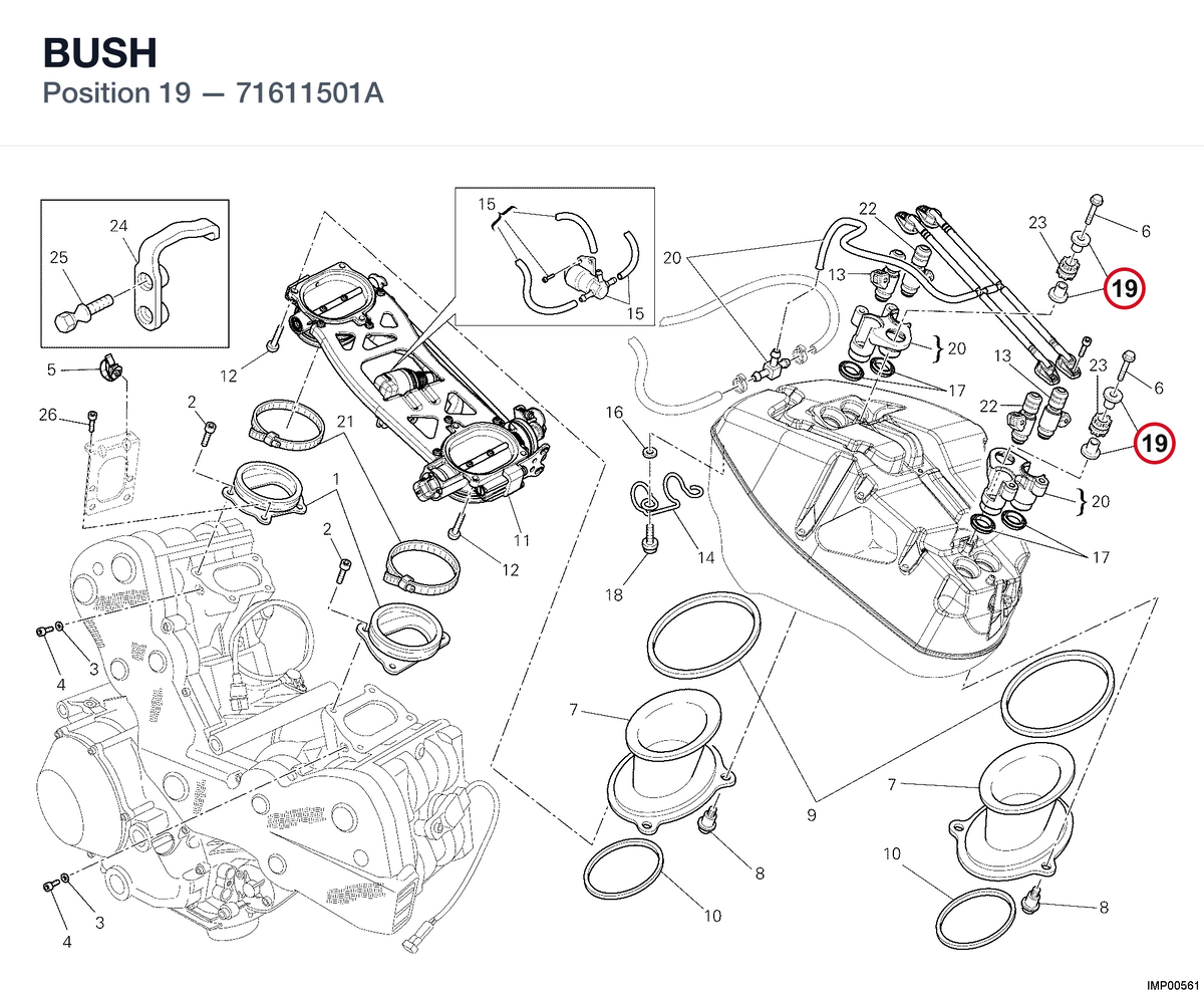BUSH 71611501A diagram position