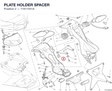 PLATE HOLDER SPACER 71611541A diagram position