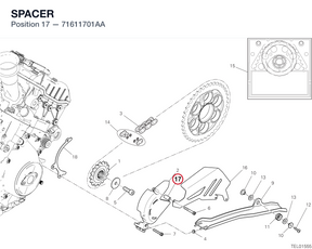 SPACER 71611701AA diagram position