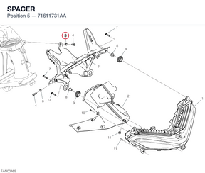 SPACER 71611731AA diagram position