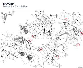 SPACER 71611811AA diagram position