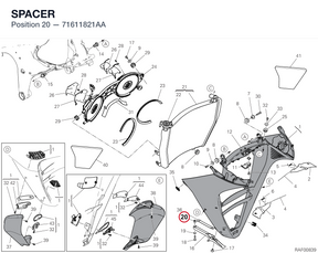 SPACER 71611821AA diagram position