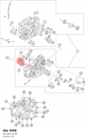 Diagram preview: OIL PIPE (90238014000)