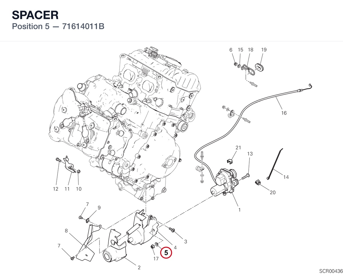 SPACER 71614011B diagram position