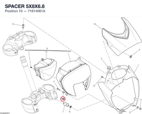 SPACER 5X8X6.8 71614061A diagram position