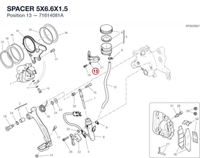 SPACER 5X6.6X1.5 71614081A diagram position