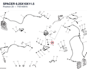SPACER 6.25X10X11.5 71614091A diagram position
