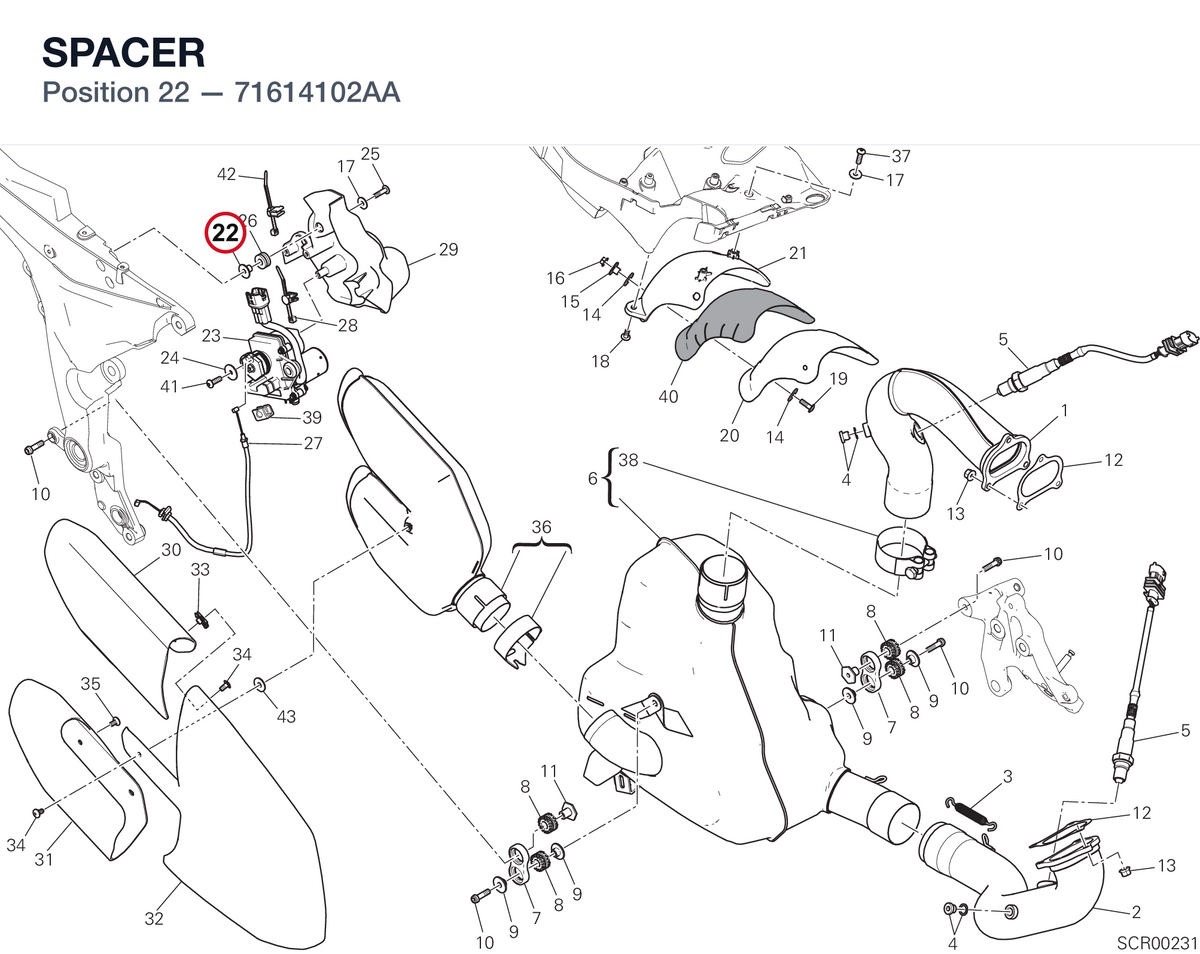 SPACER 71614102AA diagram position