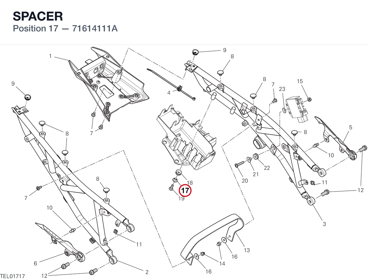 SPACER 71614111A diagram position