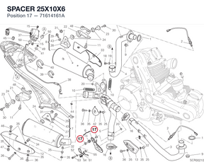SPACER 25X10X6 71614161A diagram position