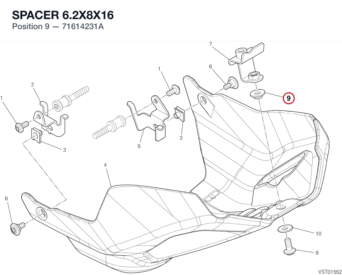 SPACER 6.2X8X16 71614231A diagram position