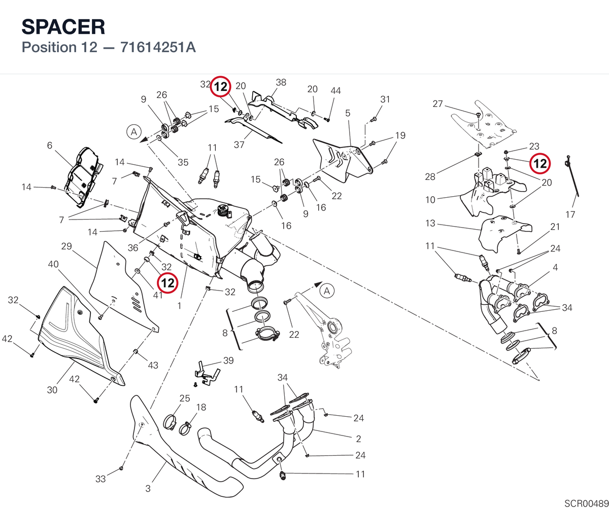 SPACER 71614251A diagram position
