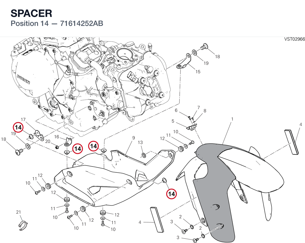 SPACER 71614252AB diagram position