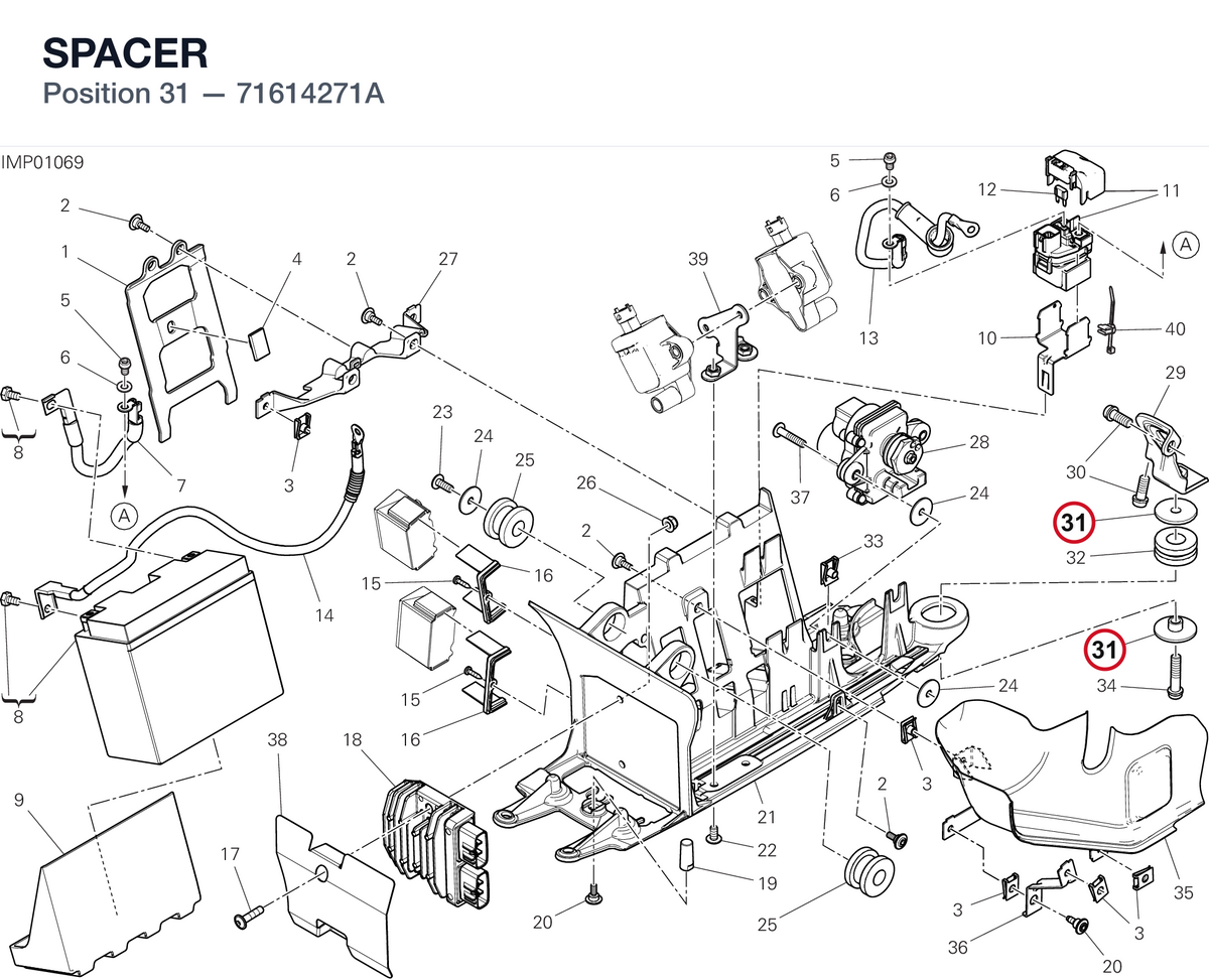 SPACER 71614271A diagram position