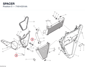 SPACER 71614331AA diagram position