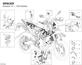 SPACER 71614342AA diagram position