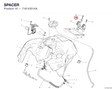 SPACER 71614351AA diagram position