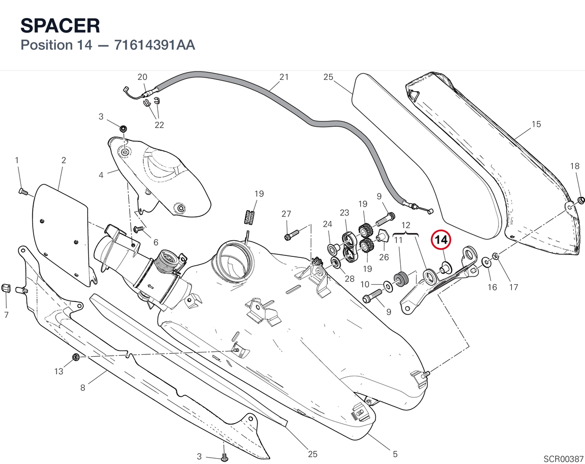 SPACER 71614391AA diagram position