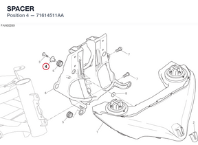 SPACER 71614511AA diagram position