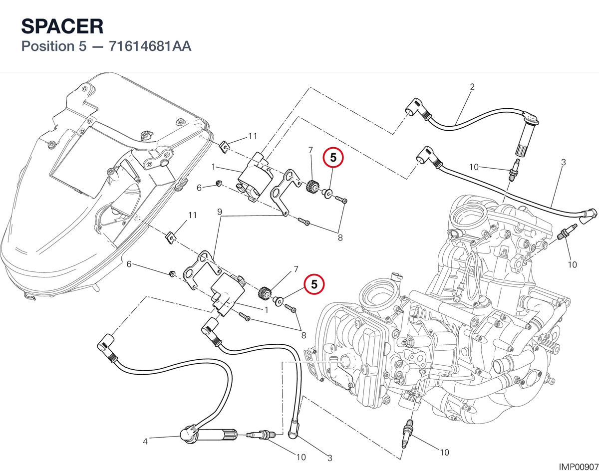 SPACER 71614681AA diagram position