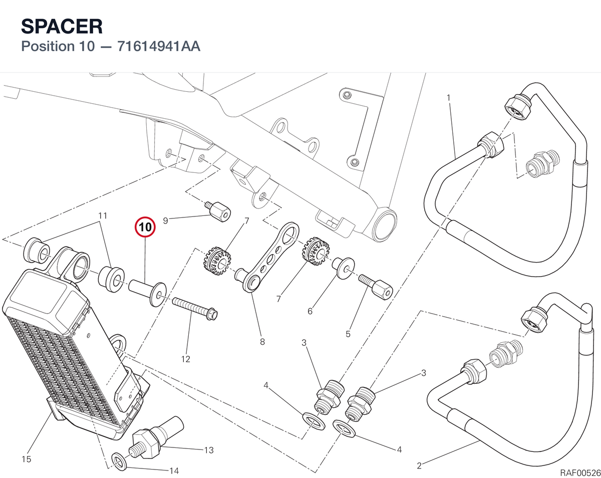 SPACER 71614941AA diagram position