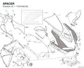SPACER 71614951AA diagram position