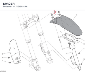 SPACER 71615031AA diagram position