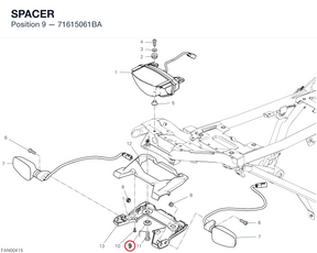 SPACER 71615061BA diagram position