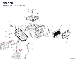 SPACER 71615071AA diagram position