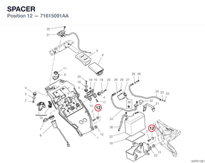 SPACER 71615091AA diagram position