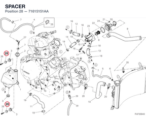 SPACER 71615151AA diagram position