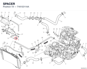 SPACER 71615211AA diagram position