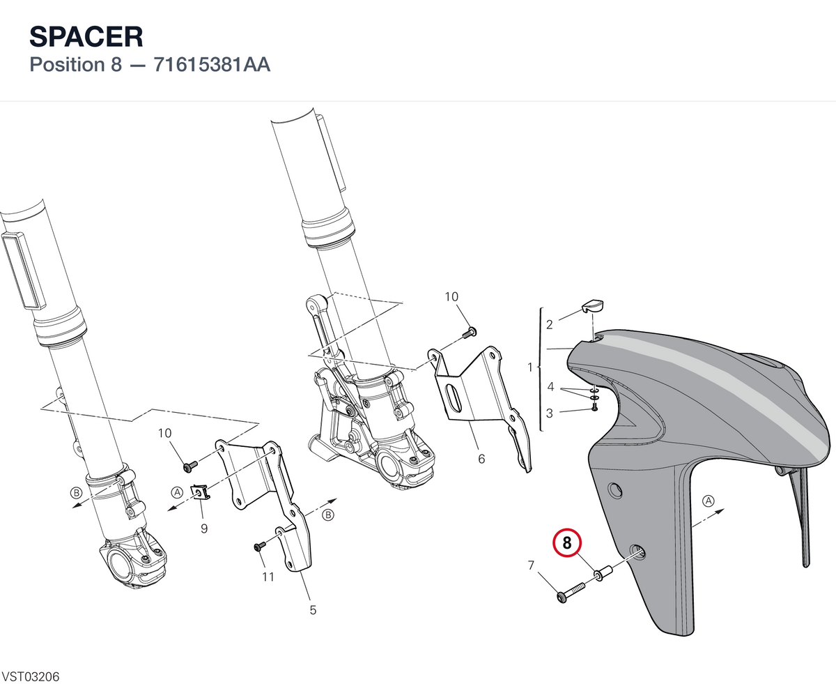 SPACER 71615381AA diagram position