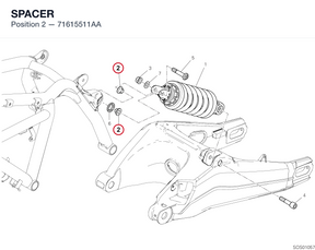SPACER 71615511AA diagram position
