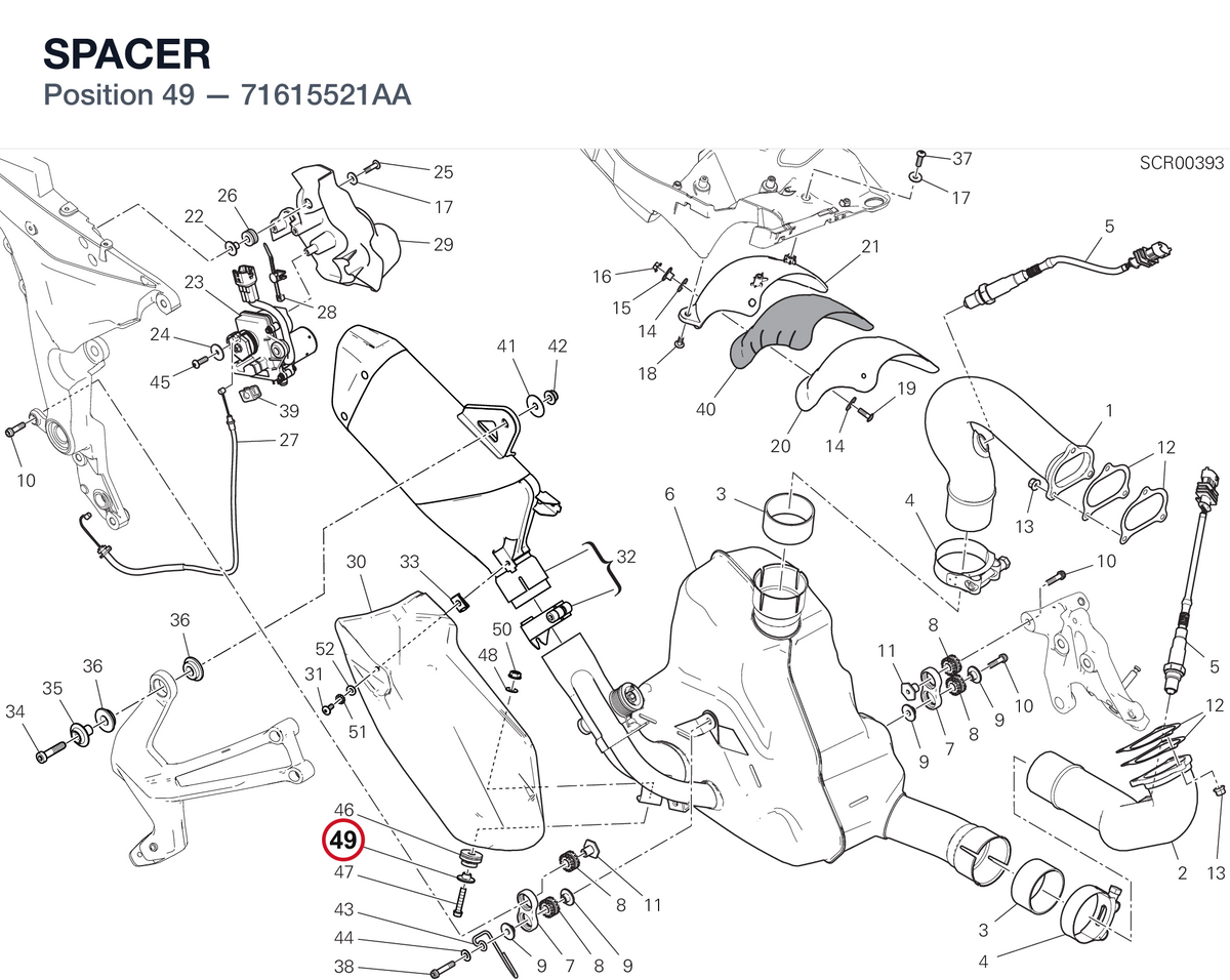 SPACER 71615521AA diagram position