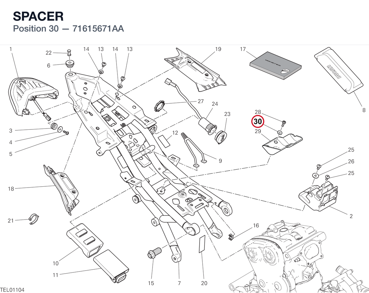 SPACER 71615671AA diagram position