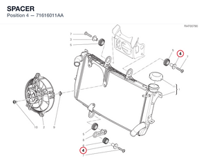 SPACER 71616011AA diagram position