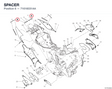 SPACER 71616031AA diagram position