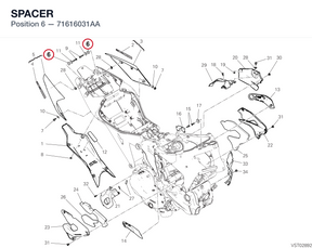 SPACER 71616031AA diagram position