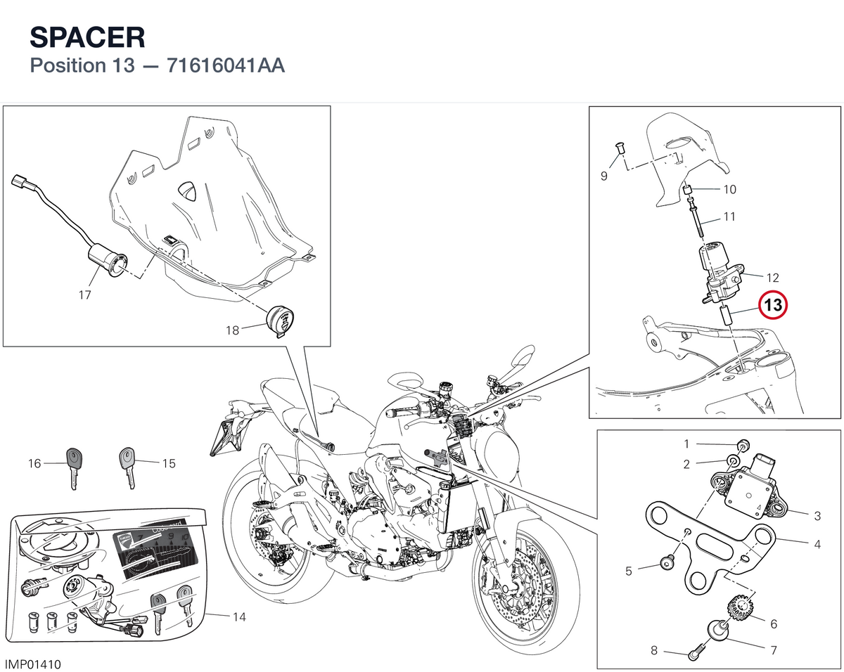 SPACER 71616041AA diagram position